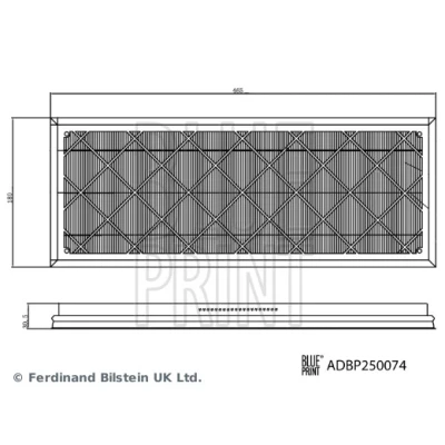 Bilde av BLUE PRINT ADBP250074 Filtersett, kupeluft TESLA: Model Y