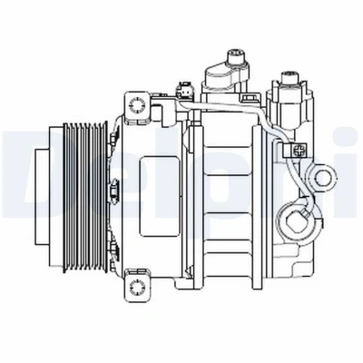 Bilde av DELPHI CS20378 Kompressor 7SEU17 PAG 46 med kompressorlje MERCEDES BENZ: GL, ML Klasse