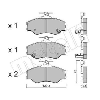 Bilde av Bremseklosser sett METELLI 22 0366 0