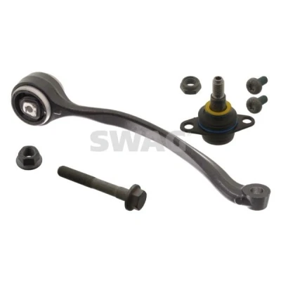 Bilde av SWAG 20 94 0854 Bærebru med tilleggsmateriale støtte / styreledd, lager framaksel høyre, nede, bak Casterstag Stål BMW: 3 Touring, X1, Coupé