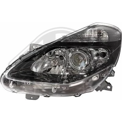 Bilde av DIEDERICHS 4415985 Frontlykter venstre H7/H1/H7 med blinklys for høyrekjøring uten motor høydejustering hovedlys RENAULT: Clio III Grandtour