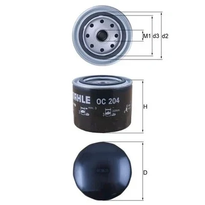 Bilde av Oljefilter MAHLE ORIGINAL OC 204