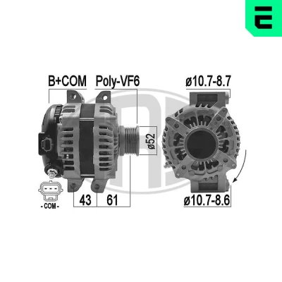 Bilde av ERA 209465A Dynamo 14V 210A