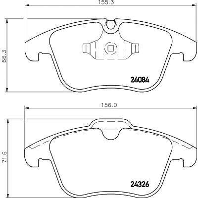 Bilde av HELLA 8DB 355 013 621 Bremseklosser klargjort for slitasjeindikator JAGUAR: XK Coupé, XF Sedan, Sportbrake