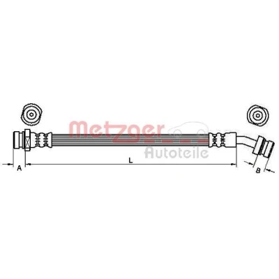 Bilde av METZGER 4110833 Bremseslange 149 KIA: SORENTO 1