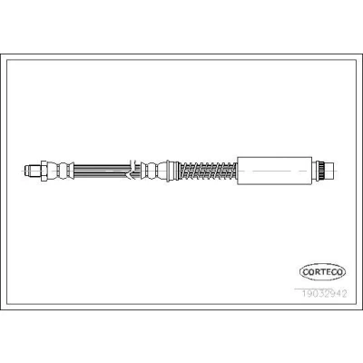 Bilde av CORTECO 19032942 Bremseslange framaksel 535 M10X1