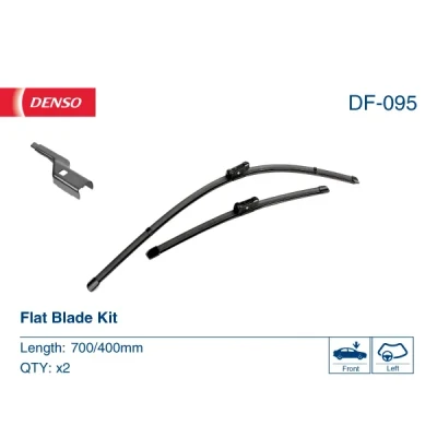Bilde av Vindusvisker Denso DF 095 Flatt viskeblad VOLKSWAGEN: Sharan II, Golf Sportsvan, Touran PEUGEOT: 5008 3008 II SUV, DS: DS7 Crossback