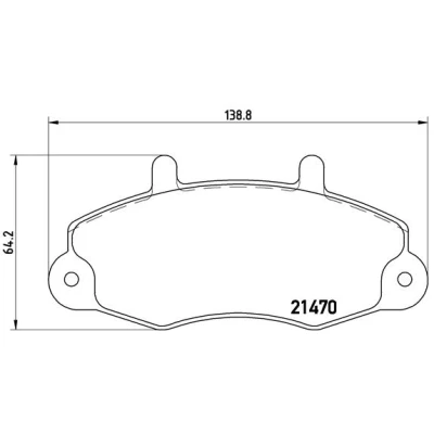 Bilde av BREMBO P 24 049 Bremseklosser med akustisk slitasjevarsel uten tilbehør FORD: Transit Mk4 Minibuss, Van