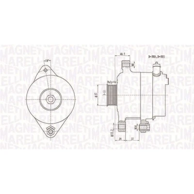 Bilde av MAGNETI MARELLI 063731949010 Dynamo 12V 90A TOYOTA: Aygo, CITROËN: C1 I