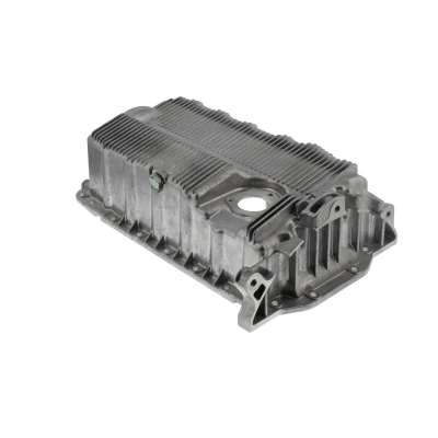 Bilde av TOPRAN 112 323 Bunnpanne med hull for oljenivåmåler, uten sensor Aluminium VOLKSWAGEN: Golf 5, Passat B6 Variant, Caddy 3, AUDI: A3 Sportback