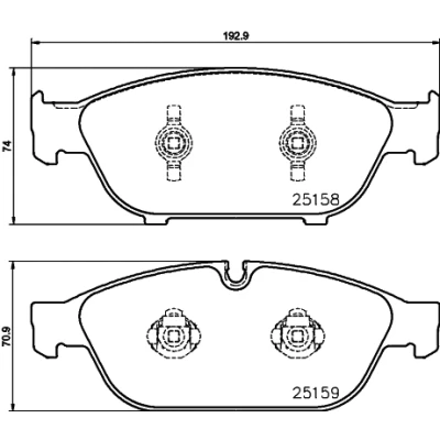 Bilde av HELLA 8DB 355 016 031 Bremseklosser klargjort for slitasjeindikator AUDI: A6 C7 Avant, Allroad, A7 Sportback