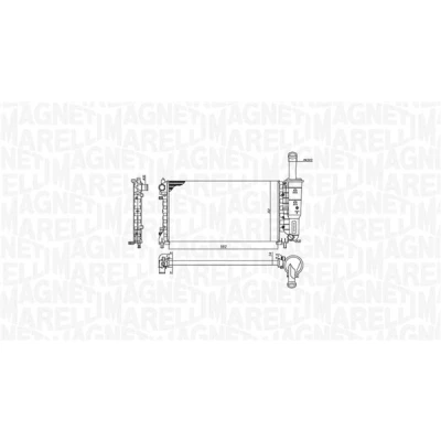 Bilde av MAGNETI MARELLI 350213194200 Radiator 582 322 34 Kjøleribber satt sammen mekanisk