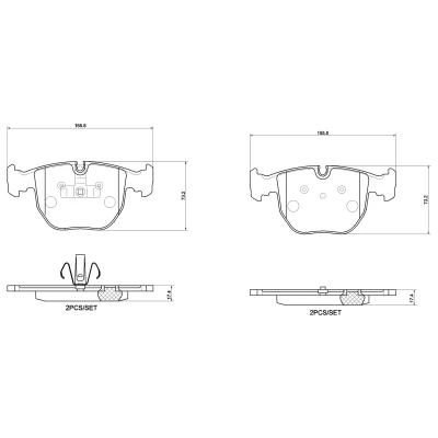 Bilde av Bremseklosser sett BREMBO P 06 118