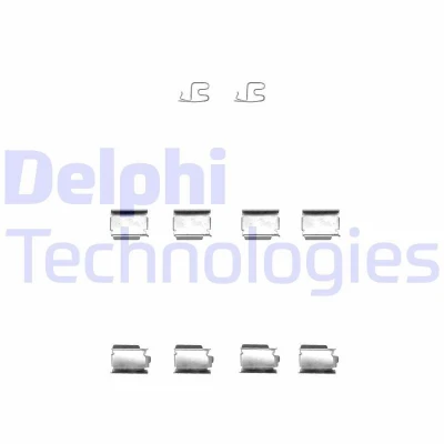 Bilde av DELPHI LX0343 Tibehørsett, skivebremse belegg BMW: 3 Touring, 1 Hatchback, Sedan, MINI: Countryman, JEEP: Renegade SUV, Cherokee III