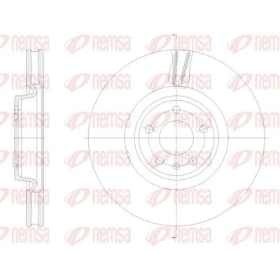 Bilde av REMSA Bremseskive AUDI: Q7 framaksel 349mm 34mm 5 ventilert 62133.10 4M0615301AB,4M0615301P,4M0615301AN Bremseskiver, Skivebremser