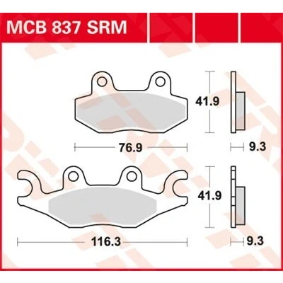 Bilde av TRW Sinter Maxi Scooter MCB837SRM Bremseklosser