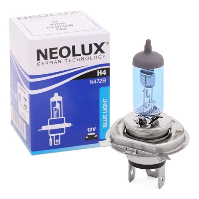 Bilde av NEOLUX N472B Lyspære, fjernlys H4 12V 60 / 55W 5000K Halogen VOLKSWAGEN: Multivan 5 (7HM, CADDY 4 Kasten, Transporter 5, JEEP: Renegade SUV