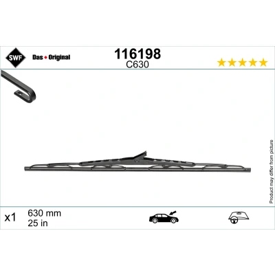 Bilde av Vindusvisker Swf 116198 630mm Bøyleviskeblad 25tomme MERCEDES BENZ: E Klasse T modell, Sedan