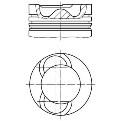 Bilde av MAHLE ORIGINAL 028 19 00 Motorstempel 81,01 med kolberingbærer, uten kjølekanal