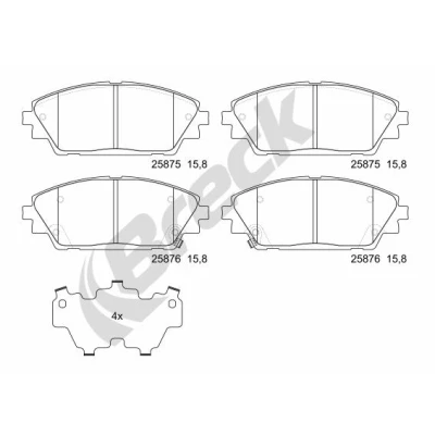 Bilde av BRECK 25875 00 701 Bremseklosser med akustisk slitasjevarsel MAZDA: 3 Hatchback, CX
