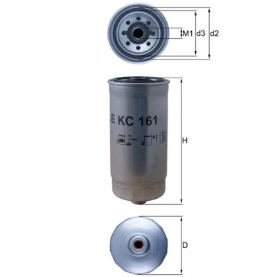 Bilde av MAHLE ORIGINAL KC 161 Drivstoffilter Påskruingsfilter RENAULT: Mascott Flatvogn lastebil / Chassis