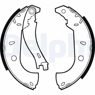 Bilde av DELPHI LS1379 Bremsesko 228mm 42mm FIAT: Strada Pick up