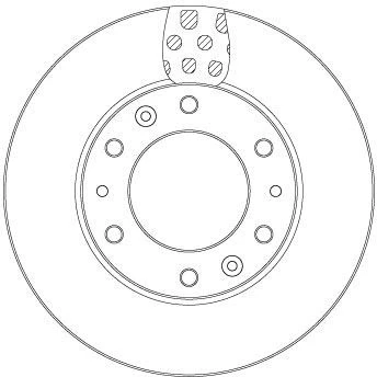 Bilde av TRW DF6962S Bremseskiver 299 28 6 139,7 fullt ut spraylakkert