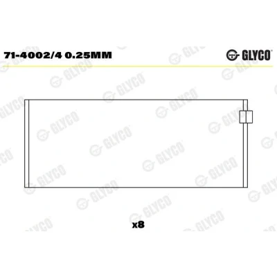 Bilde av Stempelstanglager Glyco 71 4002/4 0.25MM mercedes benz OE 271 038 00 11, A 11