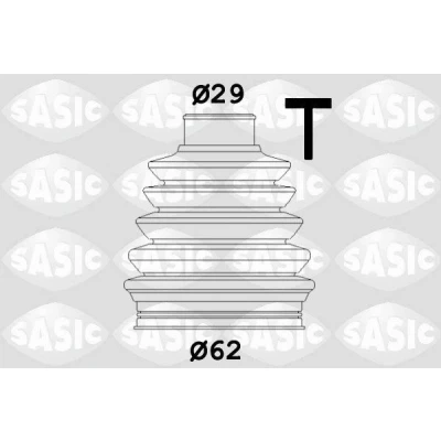 Bilde av SASIC 1906150 Drivakselmansjett bakaksel Termoplast VOLKSWAGEN: Transporter 5, 5 Bus, Multivan (7HM