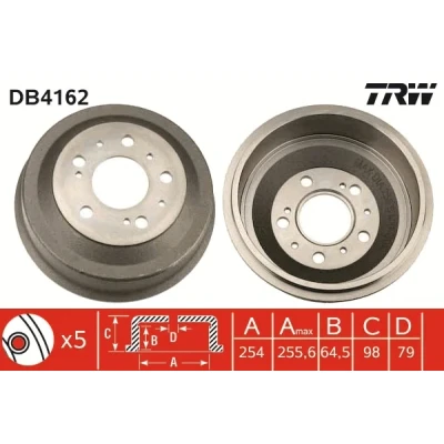 Bilde av TRW DB4162 Bremsetrommel FIAT: Ducato II Flatvogn lastebil/Chassis