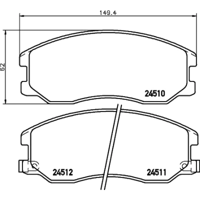 Bilde av HELLA 8DB 355 013 121 Bremseklosser med akustisk slitasjevarsel CHEVROLET: Captiva, OPEL: Antara