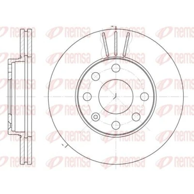Bilde av REMSA 6061.10 Bremseskiver framaksel 236, 236 20 6 ventilert OPEL: Vectra A Sedan, Corsa C Hatchback, B DAEWOO: Lanos Sedan