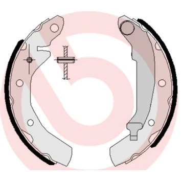 Bilde av BREMBO S 15 501 Bremsesko 180 31 med håndbremsarm