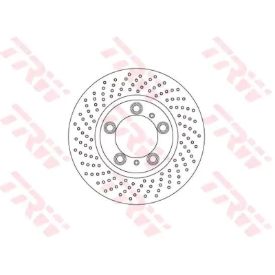 Bilde av TRW DF6778S Bremseskiver 315 28 5 130 perforert / ventilert spraylakkert
