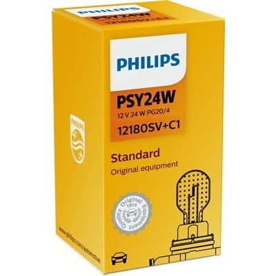 Bilde av Pære PHILIPS SilverVision PSY24W PG20/4, bak, Foran, Foran eller passer mange bilmodeller, PG204