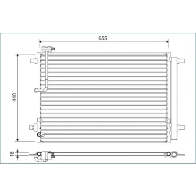 Bilde av VALEO 822633 Kondensator med tørker Aluminium 440mm
