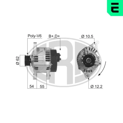 Bilde av ERA 210246A Dynamo 14V 100A ALFA ROMEO: 156 Sedan, 166, Sportwagon