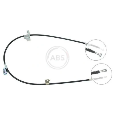 Bilde av A.B.S. K15248 Bremsekabel 1657 Skivebrems for høyre/venstre ratt NISSAN: Primera Hatchback