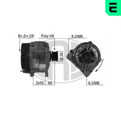 Bilde av ERA 210199A Dynamo 14V 120A VOLKSWAGEN: Transporter 4 Bus, 4, Sharan I, AUDI: A6 C4 Avant
