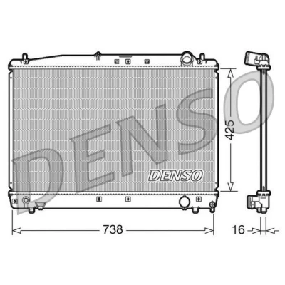 Bilde av DENSO DRM50033 Radiator Aluminium 425 738 16 TOYOTA: Avensis II Station Wagon, I Sedan, Stasjonsvogn