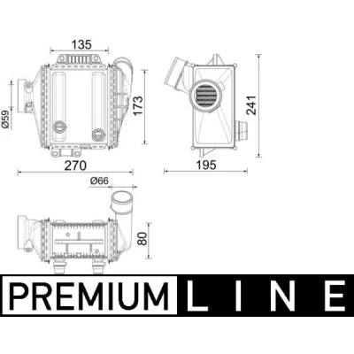Bilde av MAHLE ORIGINAL CI 639 000P Ladeluftkjøler