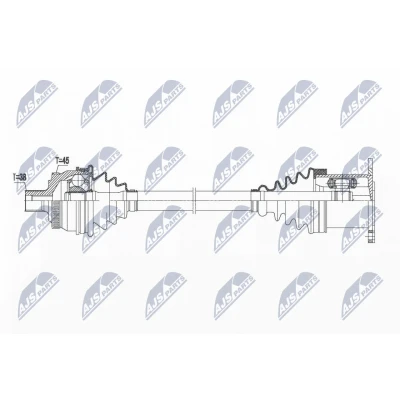 Bilde av NTY NPW AU 019 Drivaksel framaksel 619 AUDI: A4 B7 Avant, B6/B7 Cabrio, B6 Avant