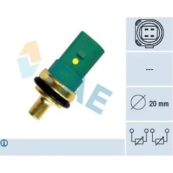 Bilde av EPS 1.830.258 Kjølevæsketemperatursensor Made in Italy OE Equivalent svart grønn AUDI: Cabriolet B4, A4 B6 Avant, B5 Avant