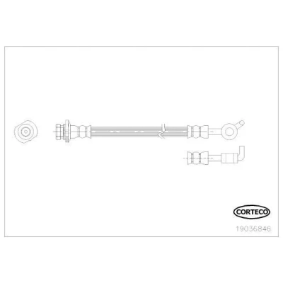 Bilde av CORTECO 19036846 Bremseslange bakaksel 265 NISSAN: X Trail