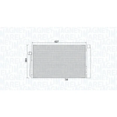 Bilde av MAGNETI MARELLI 350203899000 Kondensator med tørker 630x378x16 378 630 16 BMW: 5 Touring, Sedan