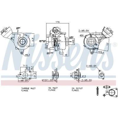 Bilde av NISSENS 93482 Turbolader Eksosturbolader pneumatisk uten avtassbend