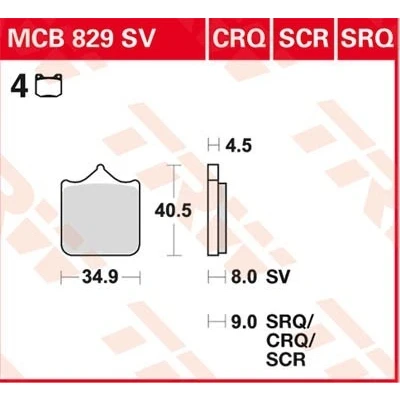 Bilde av TRW Hyper Carbon Racing MCB829CRQ Bremseklosser
