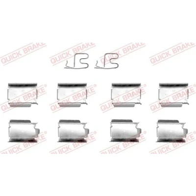 Bilde av Tilbehørsett, bremseklosser, Bakaksel, Framaksel, chevrolet,chrysler,dodge,fiat,jeep,opel,vauxhall