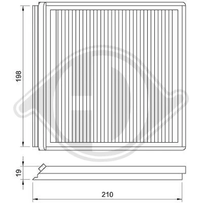 Bilde av DIEDERICHS DCI0018 Kupéfilter pollenfilter 215 210 19 Climate CITROËN: Berlingo / First I Van, I, Xsara Coupé