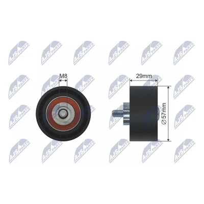 Bilde av Styrerulle kilerem tannrem, alfa romeo,fiat,lancia, 10060382010000, 60607965, 60652129, 60664403, 60671573, 60812624, 60813415